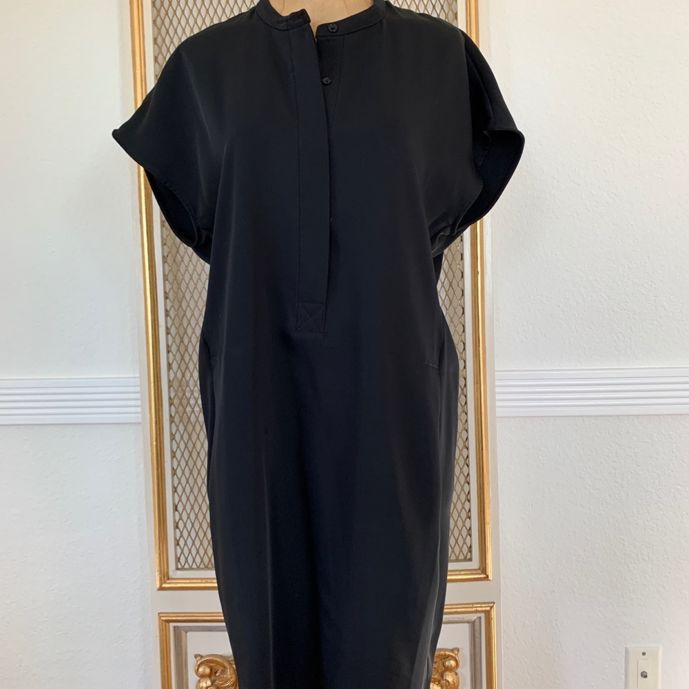 Larry Levine Pullover T-Shirt Dress Black-M